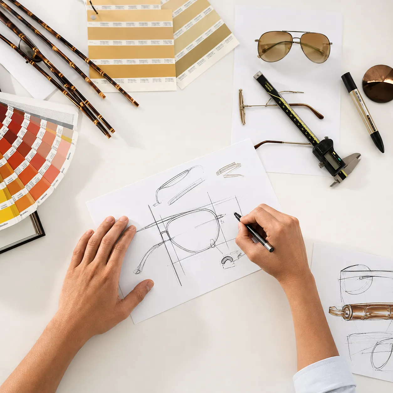 eyeglasses design and development process at SEESUN sunglasses factory