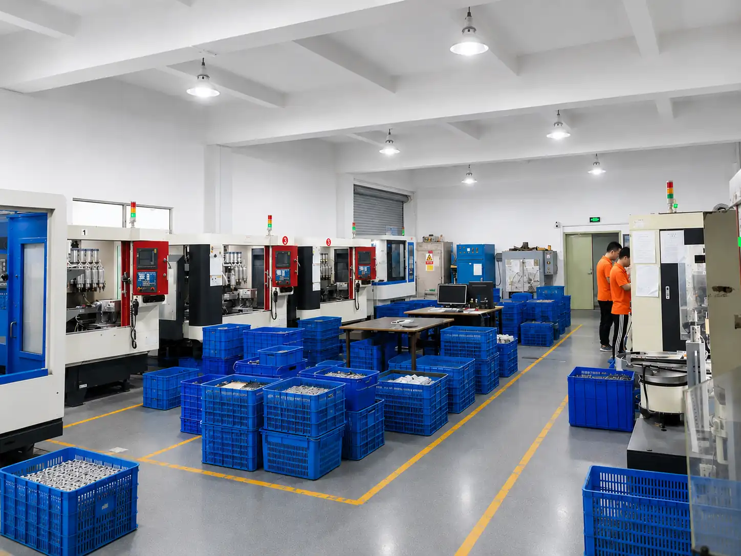CNC workshop at SEESUN eyeglasses factory in China